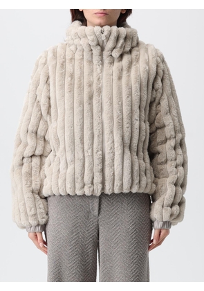 Fur Coat SAVE THE DUCK Woman color Ivory
