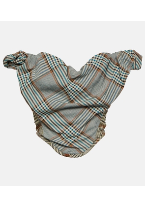 Vivienne Westwood Checked bustier crepe top
