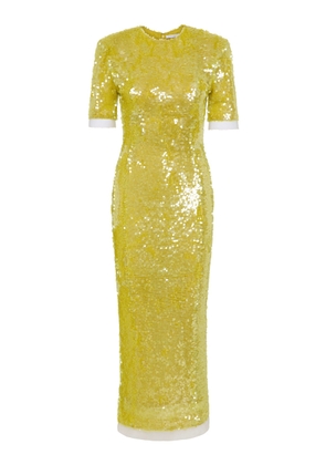 Rachel Gilbert Kaia Squined Tulle Maxi Dress - Moda Operandi
