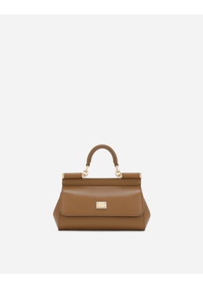 Dolce & Gabbana Small Sicily Handbag - Woman Handbags Brown Leather Onesize