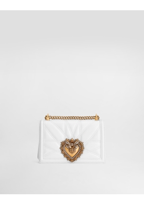 Dolce & Gabbana Medium Devotion Shoulder Bag - Woman Shoulder And Crossbody Bags White Leather Onesize