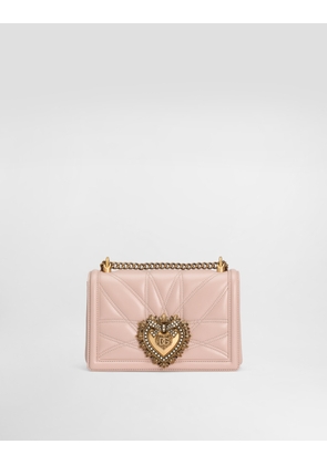 Dolce & Gabbana Medium Devotion Shoulder Bag - Woman Shoulder And Crossbody Bags Blush Leather Onesize