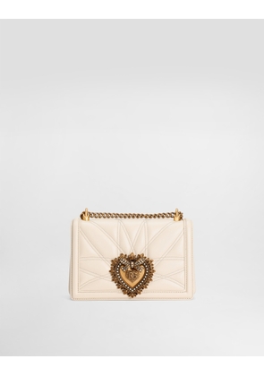 Dolce & Gabbana Medium Devotion Shoulder Bag - Woman Shoulder And Crossbody Bags Cream Leather Onesize