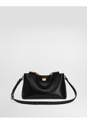 Dolce & Gabbana Vittoria Calfskin Handbag - Woman Handbags Black Onesize