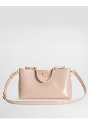 Dolce & Gabbana Vittoria Calfskin Handbag - Woman Handbags Beige Onesize