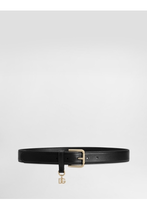 Dolce & Gabbana Dg Charm Belt - Woman Belts Black Leather 100
