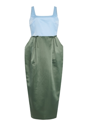 Marlies Grace Exclusive Bow-Detailed Satin Midi Dress - Moda Operandi