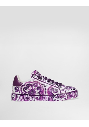 Dolce & Gabbana Majolica-print Portofino Light Strobel Sneaker - Woman Sneakers Multicolor 36