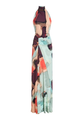 Silvia Tcherassi Exclusive Frances Open-Back Printed Jersey Maxi Dress - Moda Operandi