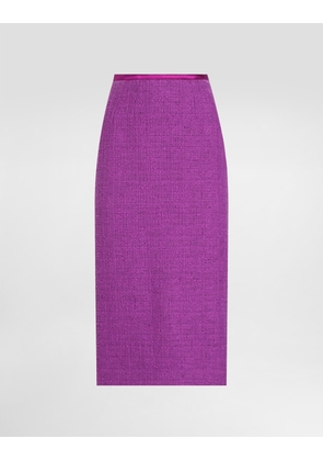 Dolce & Gabbana Skirt In Rachel Tweed - Woman Skirts Purple 38