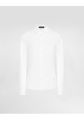 Dolce & Gabbana Stretch Poplin Shirt - Woman Shirts And Tops White Cotton 46