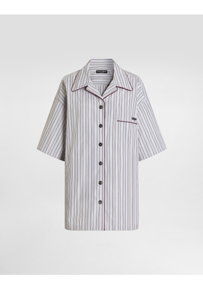 Dolce & Gabbana Striped Poplin Shirt - Woman Shirts And Tops Multi-colored 40
