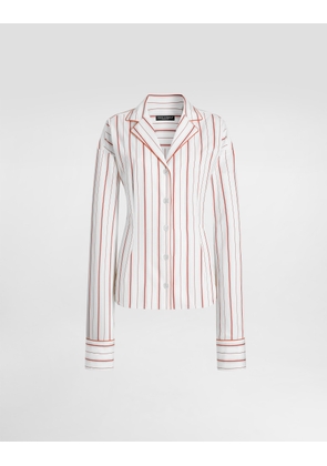 Dolce & Gabbana Striped Poplin Shirt - Woman Shirts And Tops Multi-colored 38