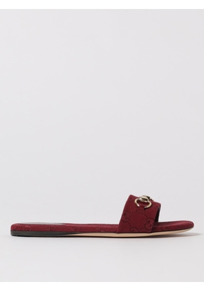 Heeled Sandal GUCCI Woman color Burgundy