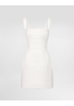 Dolce & Gabbana Stretch Mat Dress - Woman Dresses White 44