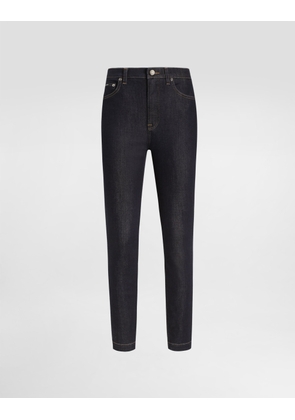 Dolce & Gabbana Deep Blue Stretch Denim Grace Jeans - Woman Denim And Jeans Multi-colored Denim 40