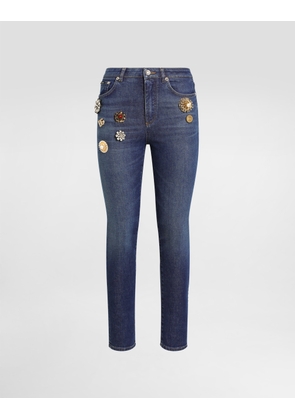 Dolce & Gabbana 5-pocket Denim Trousers - Woman Denim And Jeans Multi-colored 40