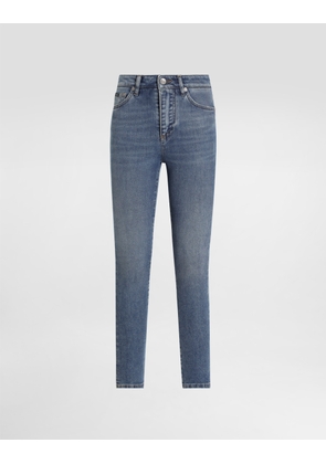 Dolce & Gabbana Skinny Denim Jeans - Woman Denim And Jeans Multi-colored 46