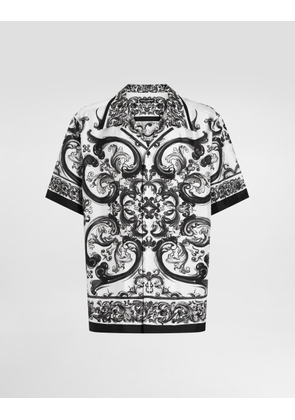 Dolce & Gabbana Majolica-print Silk Twill Hawaii Shirt - Man Shirts Multicolor 41