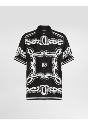 Dolce & Gabbana Silk Shirt With Bandanna Print - Man Shirts Print 37