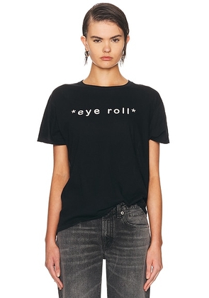 R13 Eye Roll Boy Tee in Black - Black. Size M (also in S, XS).