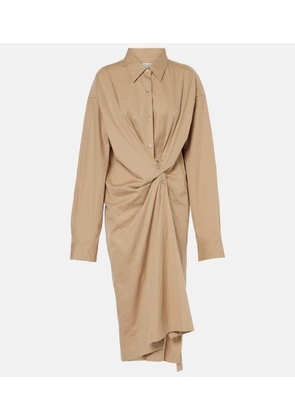 Dries Van Noten Gathered cotton shirtdress