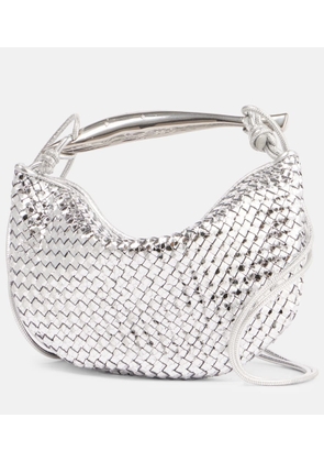 Bottega Veneta Sardine Baby Intrecciato metallic leather shoulder bag