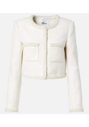 Self-Portrait Embellished sequined boucle jacket