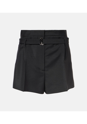 Prada Belted mohair and wool shorts
