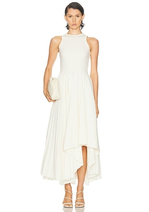 McQueen Cut & Sew Jersey Dress in Ivory - White. Size 40 (also in 42).