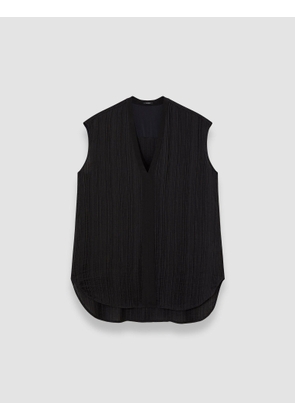 Lucien Pleat Jacquard Blouse - 34