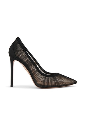 Aquazzura Voile 105 Pump in Black - Black. Size 38.5 (also in 39, 39.5).