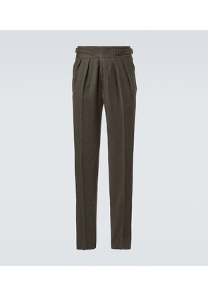 Rubinacci Manny wool flannel tapered pants