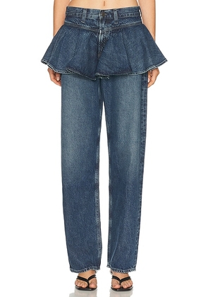 AGOLDE Peplum Jeans in Peak - Blue. Size 26 (also in 28).