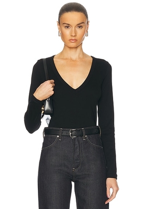 FLORE FLORE Dewi Long Sleeve Top in Black - Black. Size XL (also in ).