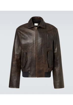 The Row Akia leather jacket
