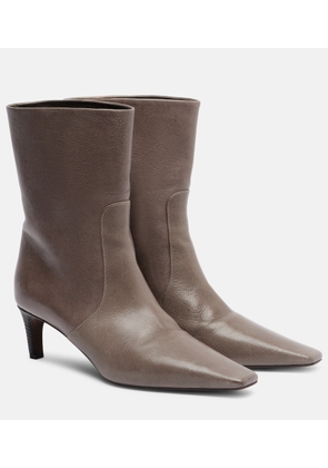 Brunello Cucinelli Monili leather ankle boots