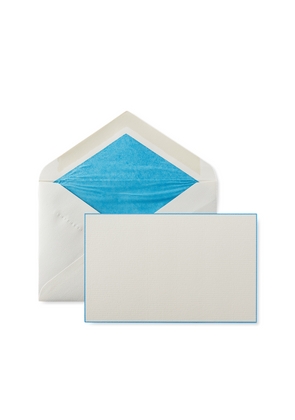 Smythson Bordered Correspondence Cards In Nile Blue