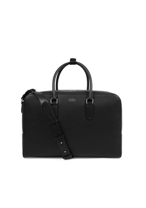 Smythson Small Soft Travel Bag In Ludlow In Black