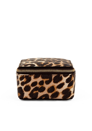 Smythson Medium Square Trinket Case In Panama Leopard