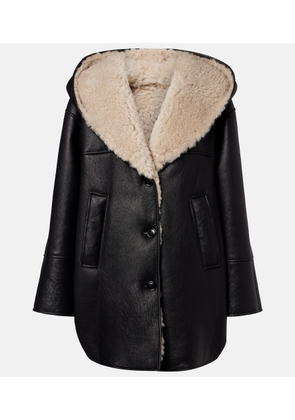 Alaia Shearling-lined leather coat