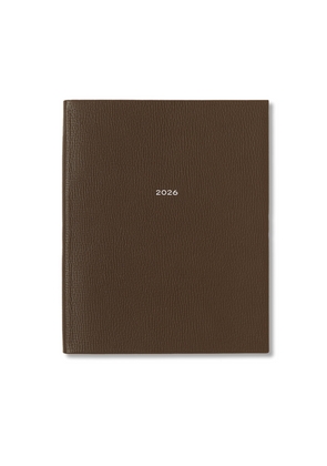 Smythson 2026 Portobello Weekly Vertical Diary In Ludlow In Dark Olive
