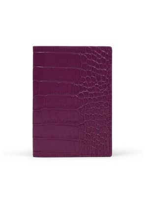 Smythson Passport Cover In Mara In Purple