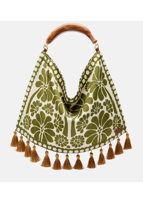 Farm Rio Scarf Small fringed jacquard tote bag