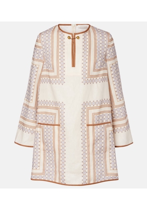 Zimmermann Printed linen minidress
