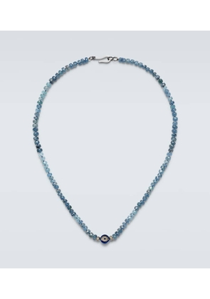 Ileana Makri Sterling silver (925) beaded necklace with gemstones