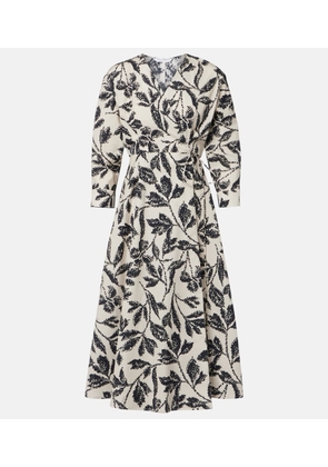 Max Mara Camino printed cotton wrap dress