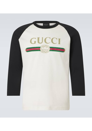 Gucci Logo cotton and silk jersey T-shirt