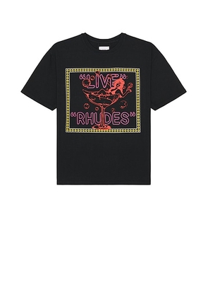 Rhude Live Rhudes Tee in Vintage Black - Black. Size L (also in ).