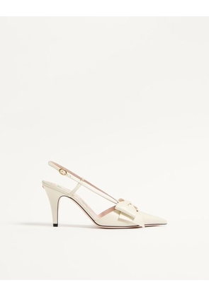 Valentino Garavani Bowow Slingback Pumps In Kidskin 85Mm Woman IVORY 35